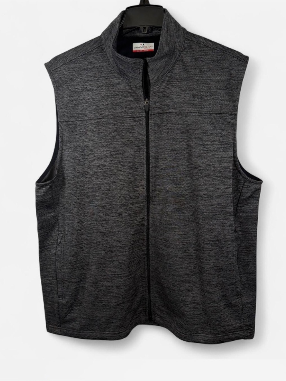 NWOT-Grand Slam Dark Heather Gray Full-Zip Men's Vest